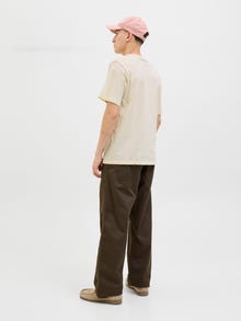 Jack & Jones T-shirt Stampato Girocollo -Antique White - 12276504