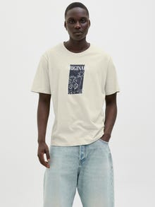 Jack & Jones Gedruckt Rundhalsausschnitt T-shirt -Celadon Tint - 12276504