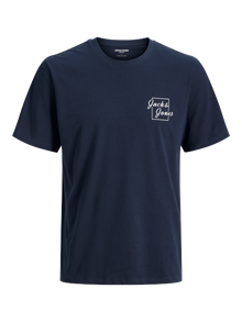 Jack & Jones Gedruckt T-shirt -Navy Blazer - 12276506
