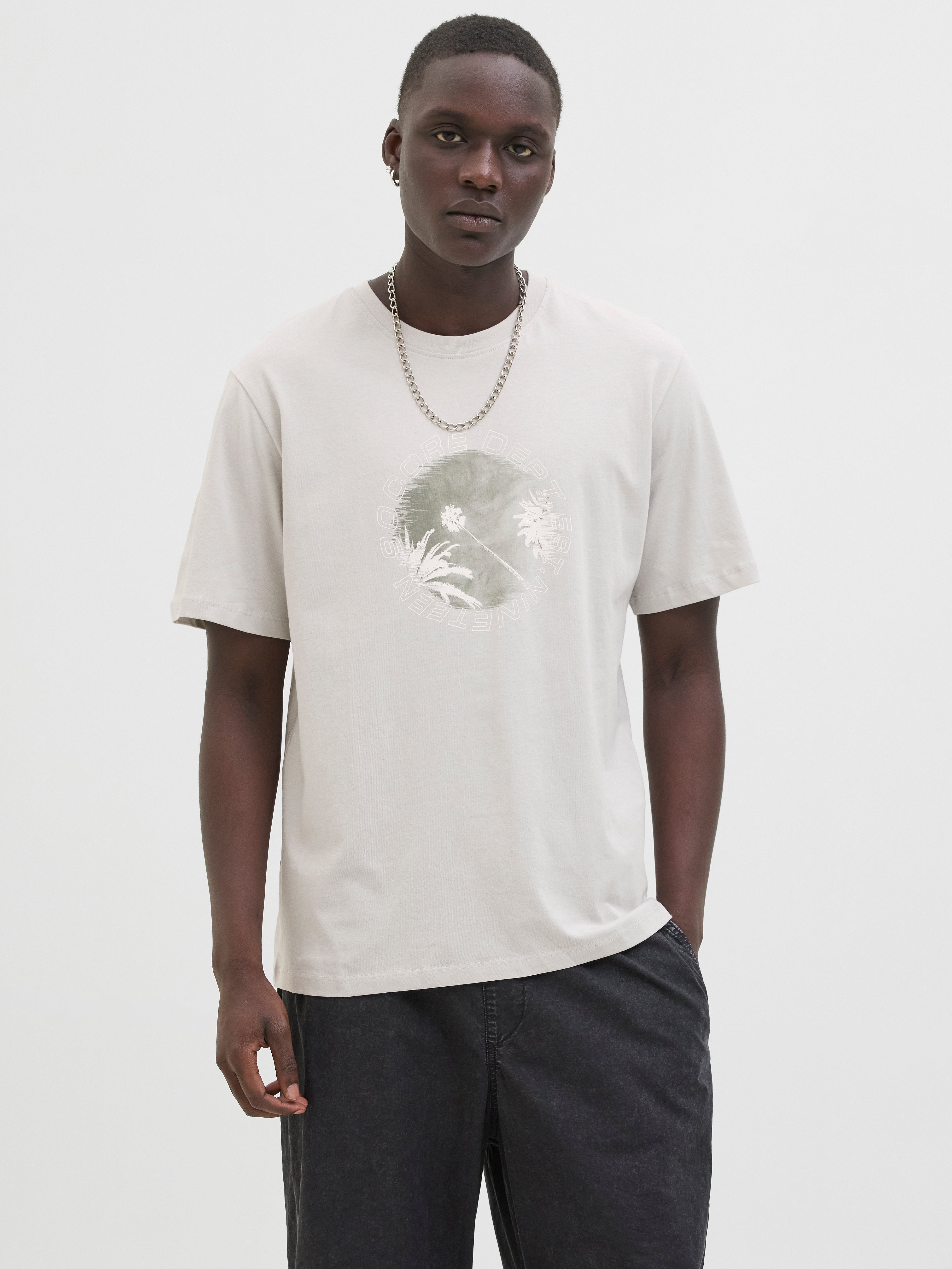 Gedruckt Rundhalsausschnitt T-shirt