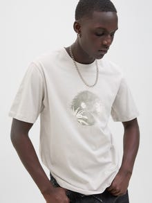 Jack & Jones Gedruckt Rundhalsausschnitt T-shirt -Vapor Blue - 12276509