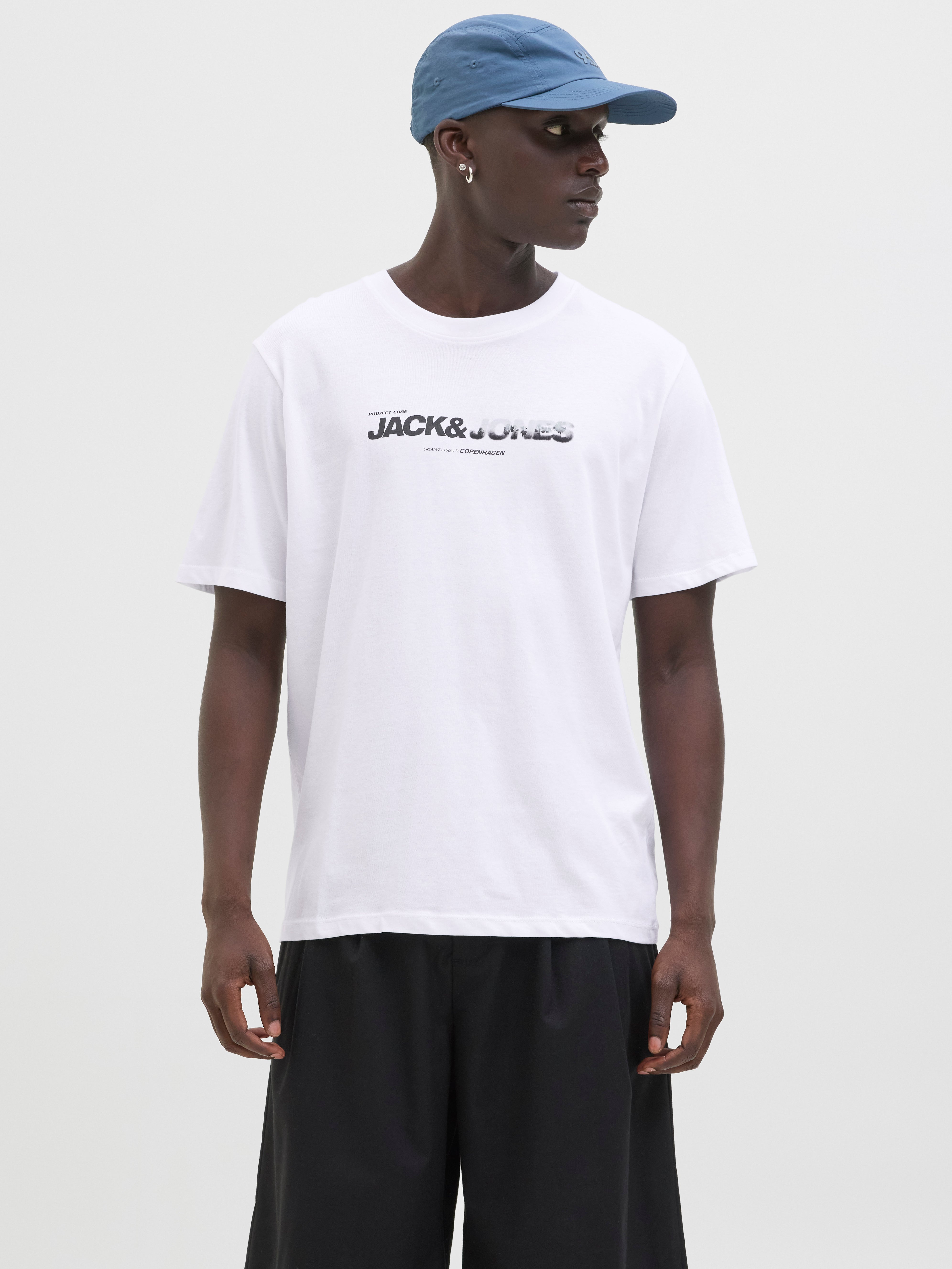 Gedruckt Rundhalsausschnitt T-shirt