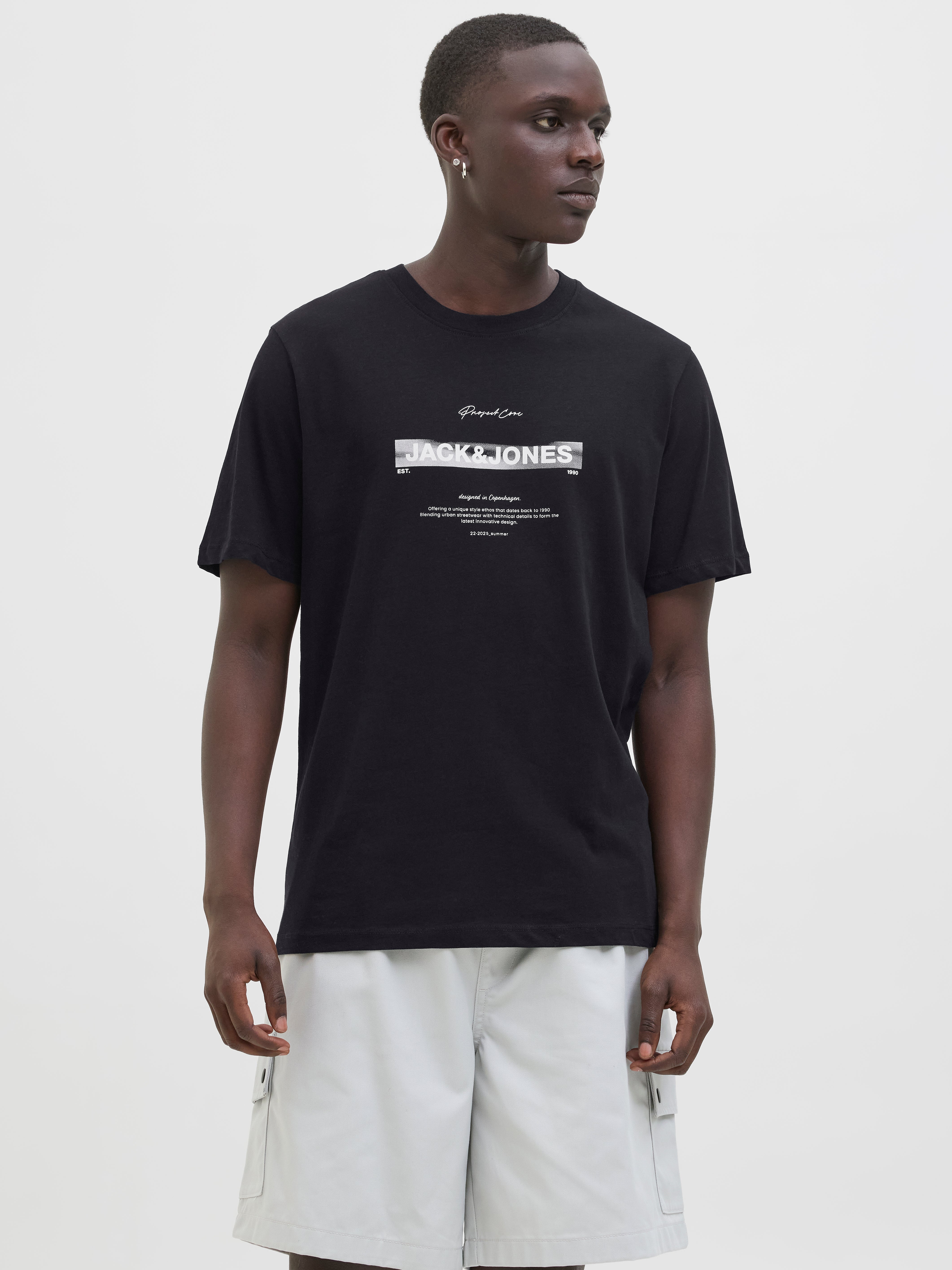 Gedruckt Rundhalsausschnitt T-shirt