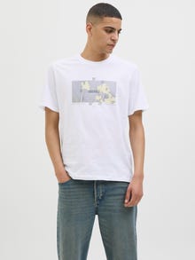 Jack & Jones T-shirt Koszulki z nadrukiem -Bright White - 12276512