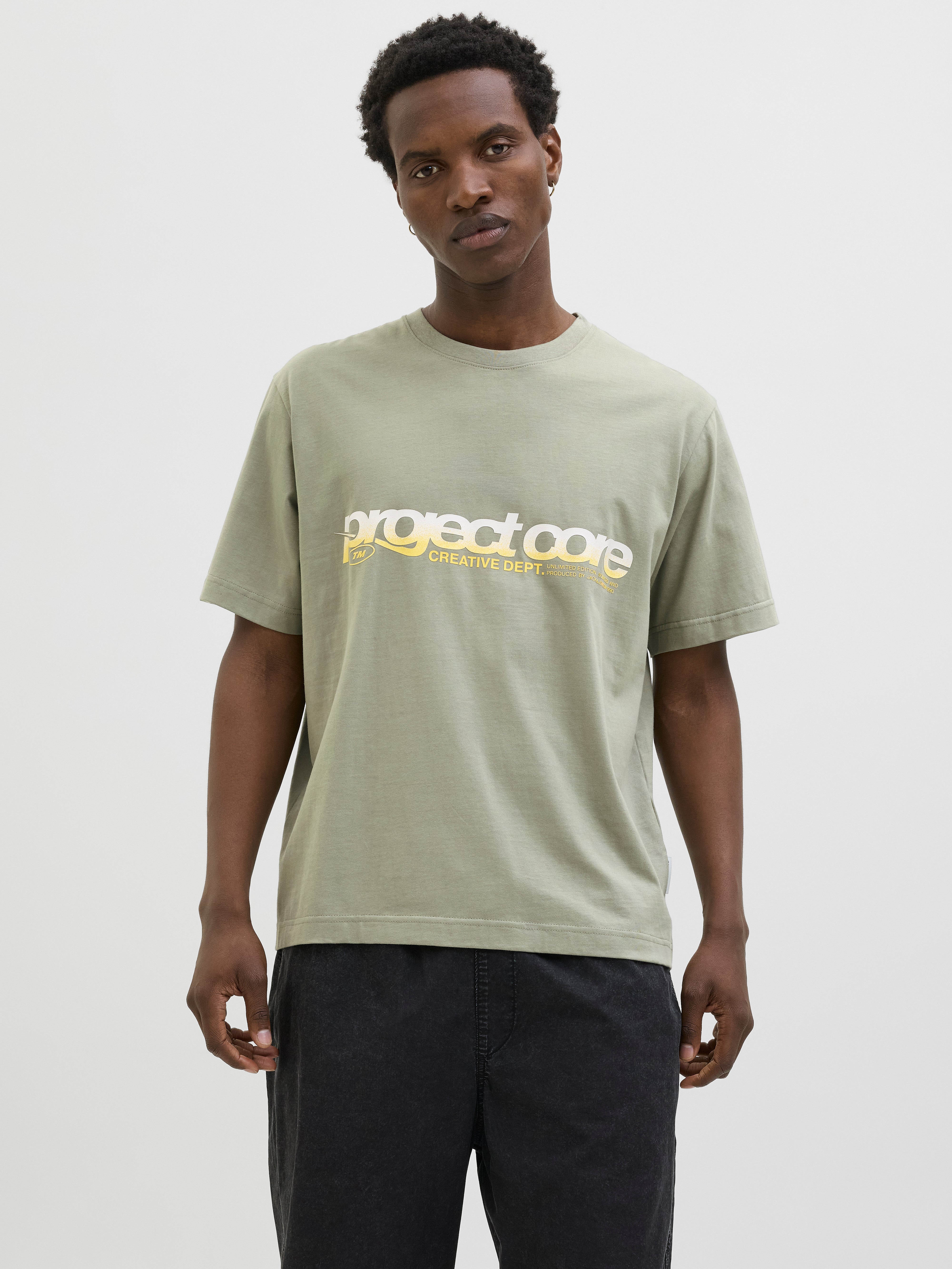 Gedruckt Rundhalsausschnitt T-shirt