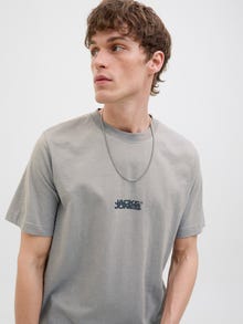 Jack & Jones Logo T-shirt -Gray Flannel - 12276524