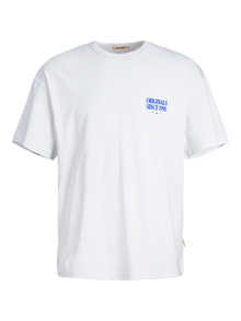 Jack & Jones Back printet T-shirt -Bright White - 12276717