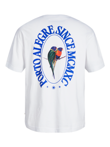 Jack & Jones Back printet T-shirt -Bright White - 12276717
