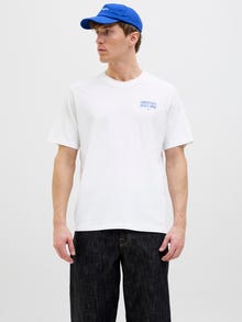 Jack & Jones Back printet T-shirt -Bright White - 12276717