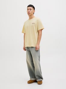 Jack & Jones Camiseta Impresión posterior Cuello redondo -Italian Straw - 12276717