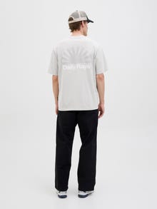 Jack & Jones Printed Crew neck T-shirt -Gray Dawn - 12276738