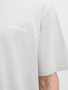 Jack & Jones Printed Crew neck T-shirt -Gray Dawn - 12276738