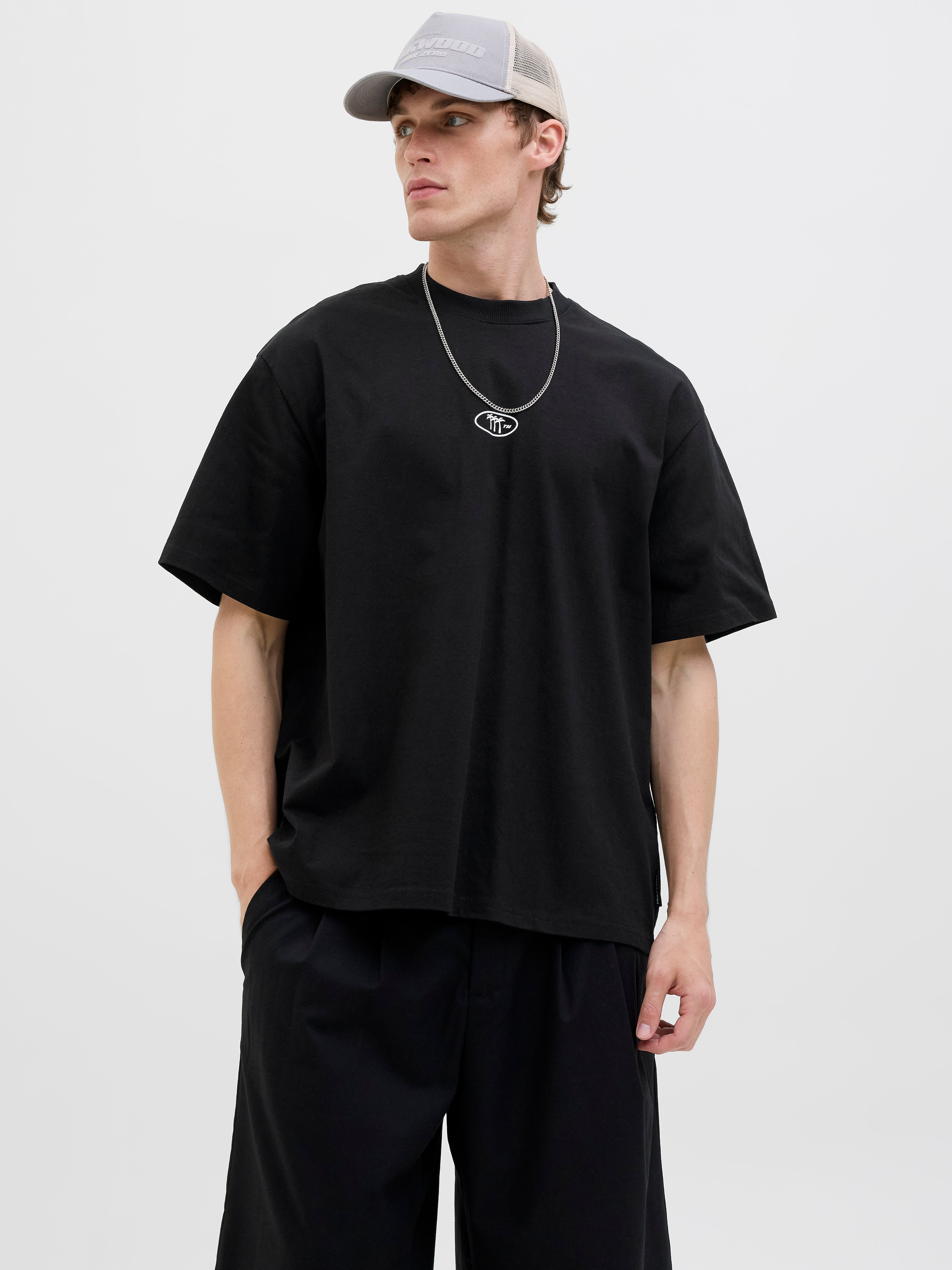 Gedruckt Rundhalsausschnitt T-shirt