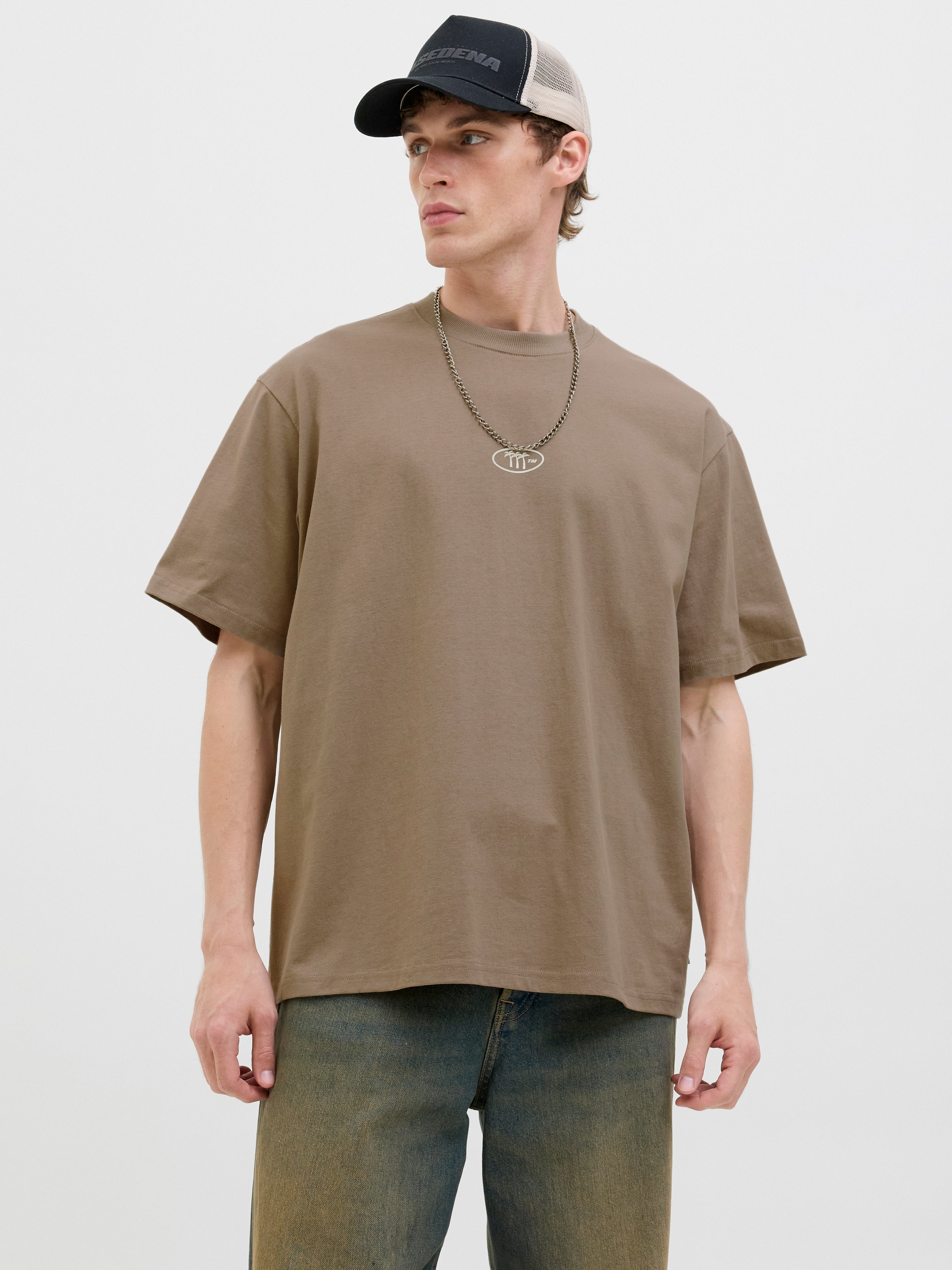 Gedruckt Rundhalsausschnitt T-shirt