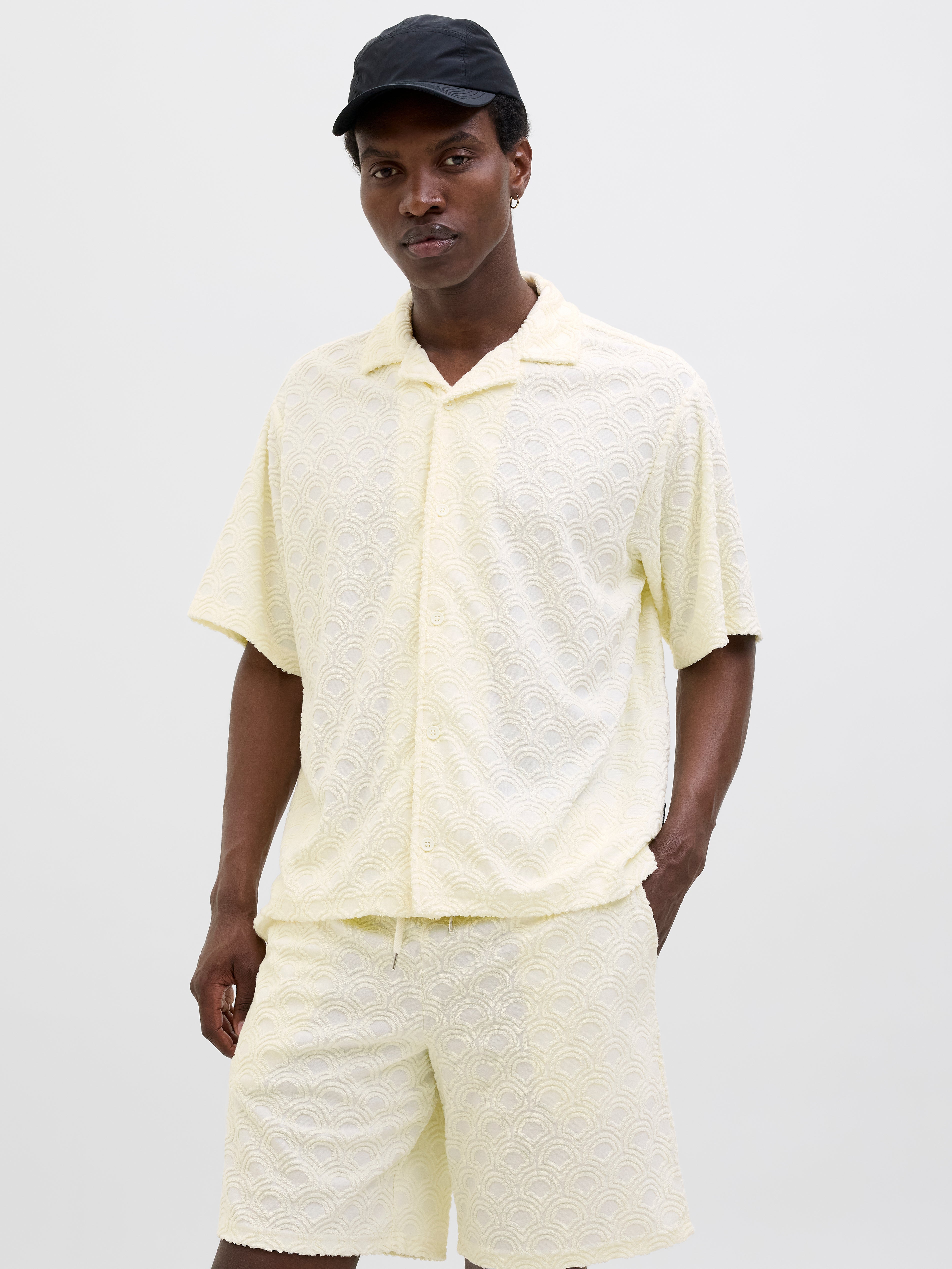 Strukturiert Fly-away Kragen Poloshirt