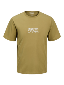 Jack & Jones T-shirt Logo Col ras du cou -Cedar - 12276784