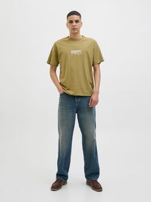 Jack & Jones T-shirt Logo Col ras du cou -Cedar - 12276784