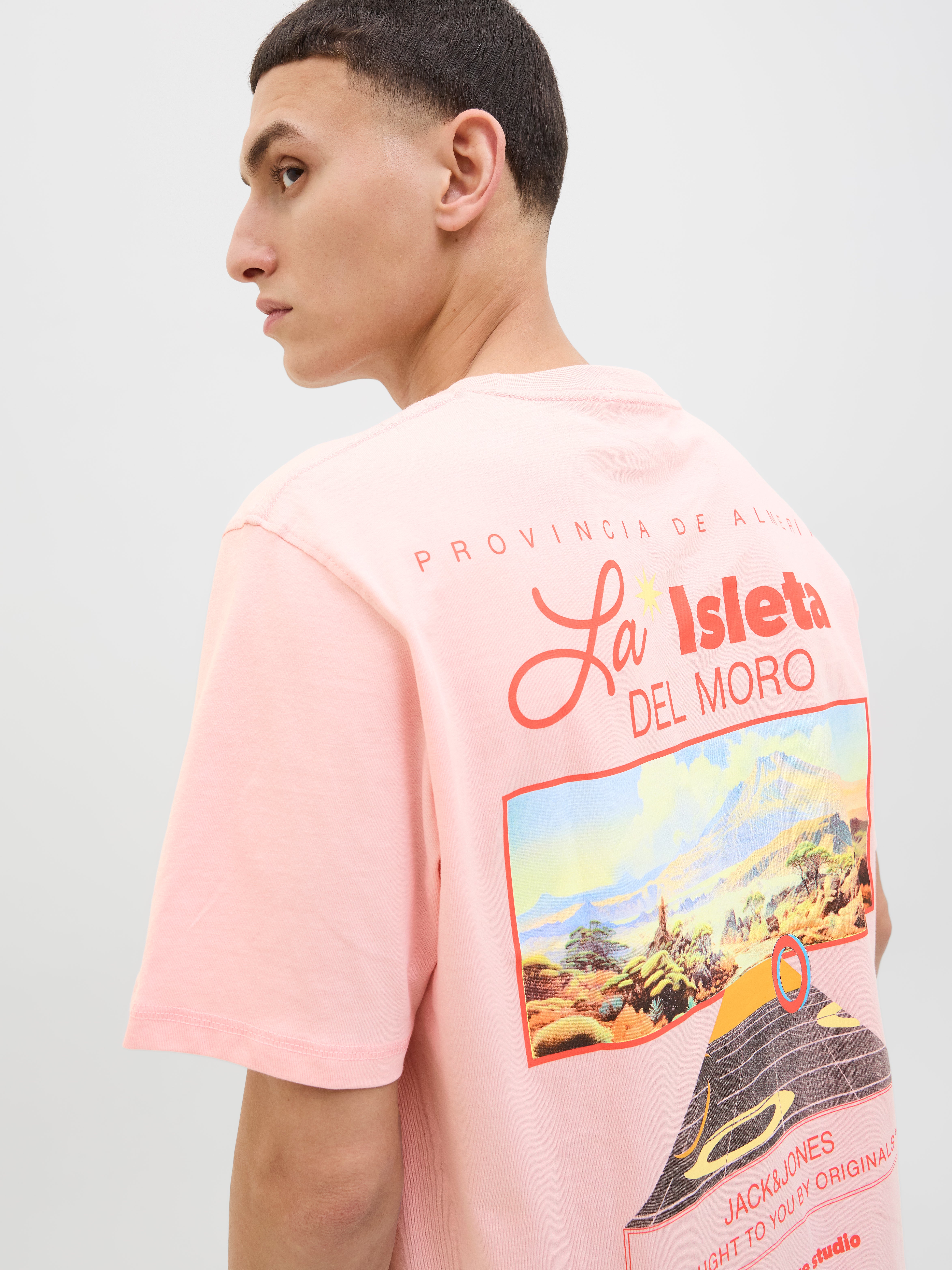 Men’s Short Sleeve T-Shirt Jack & Jones Jprblasainz Pink main image 1