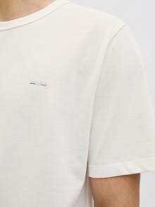 Jack & Jones Logotipas Apskrita apykaklė Marškinėliai -Cloud Dancer - 12276801