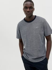 Jack & Jones Logo Round Neck T-shirt -Maritime Blue - 12276801