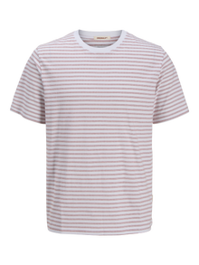 Jack & Jones T-shirt Rayures Col ras du cou -Bright White - 12276822