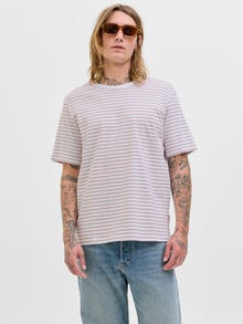 Jack & Jones Gestreept Ronde hals T-shirts -Bright White - 12276822