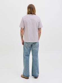 Jack & Jones Gestreept Ronde hals T-shirts -Bright White - 12276822