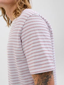 Jack & Jones T-shirt Rayures Col ras du cou -Bright White - 12276822