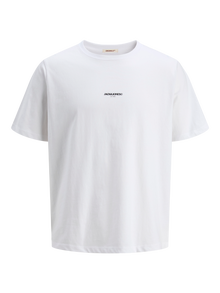 Jack & Jones Printed Crew neck T-shirt -Bright White - 12276823