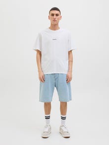 Jack & Jones Printed Crew neck T-shirt -Bright White - 12276823