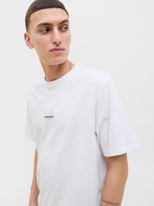 Jack & Jones Printed Crew neck T-shirt -Bright White - 12276823