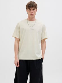 Jack & Jones Gedruckt Rundhalsausschnitt T-shirt -Antique White - 12276823