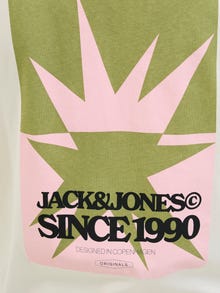 Jack & Jones Gedruckt Rundhalsausschnitt T-shirt -Antique White - 12276823