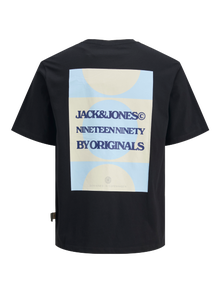 Jack & Jones Printed Crew neck T-shirt -Black - 12276823