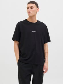Jack & Jones Printed Crew neck T-shirt -Black - 12276823
