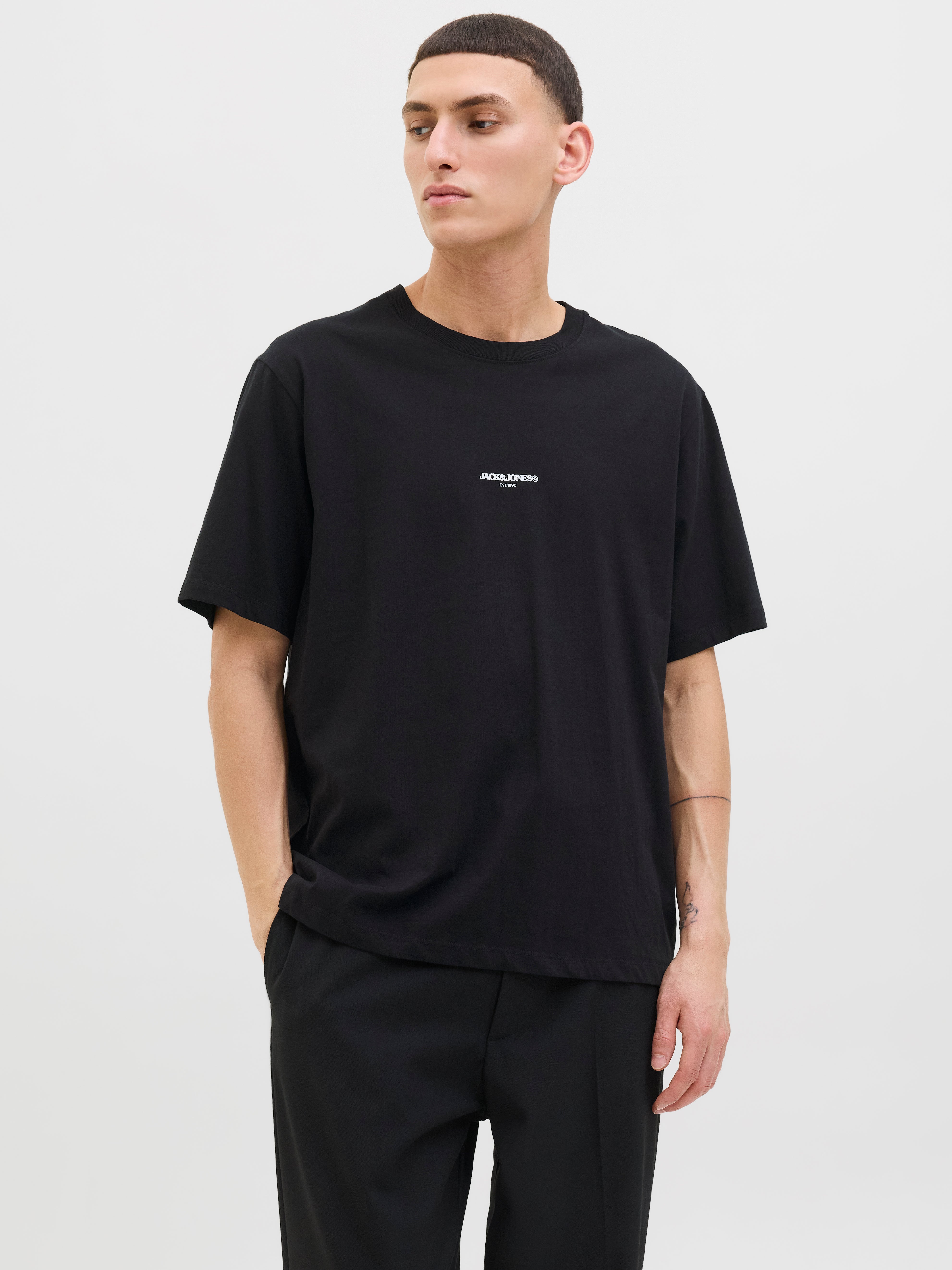 Gedruckt Rundhalsausschnitt T-shirt