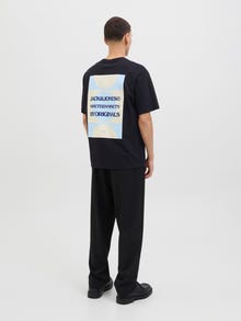 Jack & Jones Printed Crew neck T-shirt -Black - 12276823
