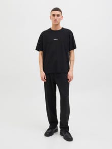 Jack & Jones Printed Crew neck T-shirt -Black - 12276823