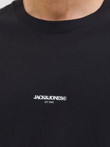 Jack & Jones Printed Crew neck T-shirt -Black - 12276823