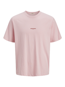 Jack & Jones Printed Crew neck T-shirt -Tickled Pink - 12276823
