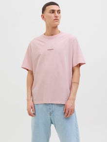 Jack & Jones Printed Crew neck T-shirt -Tickled Pink - 12276823