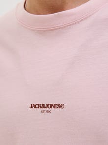 Jack & Jones Printed Crew neck T-shirt -Tickled Pink - 12276823