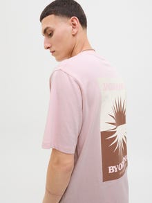 Jack & Jones Printed Crew neck T-shirt -Tickled Pink - 12276823