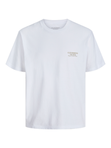 Jack & Jones Tryck Rundringning T-shirt -Bright White - 12276825