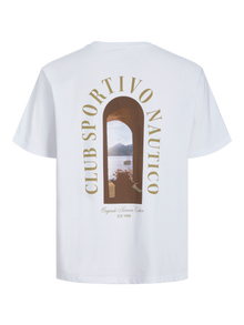 Jack & Jones Tryck Rundringning T-shirt -Bright White - 12276825