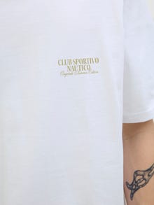 Jack & Jones Printed Crew neck T-shirt -Bright White - 12276825
