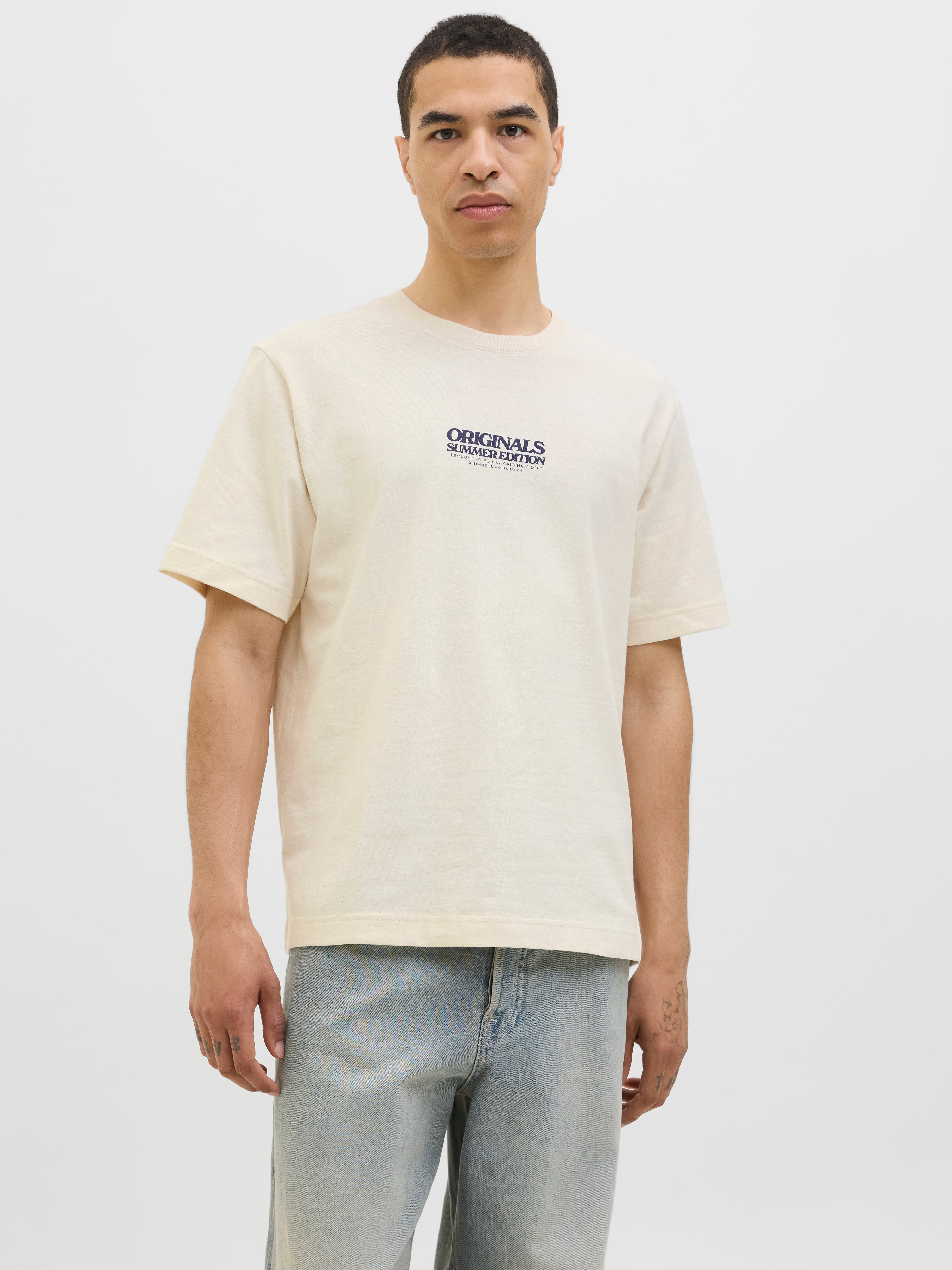 Gedruckt Rundhalsausschnitt T-shirt