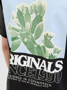 Jack & Jones С принт Врат на екипажа Тениска -Black - 12276826