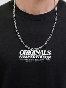 Jack & Jones С принт Врат на екипажа Тениска -Black - 12276826