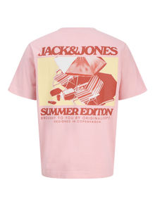 Jack & Jones Printed T-shirt -Tickled Pink - 12276826